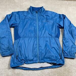 Patagonia Jacket Womens L Blue Mesh Full Zip Running Lightweight Gorpcore